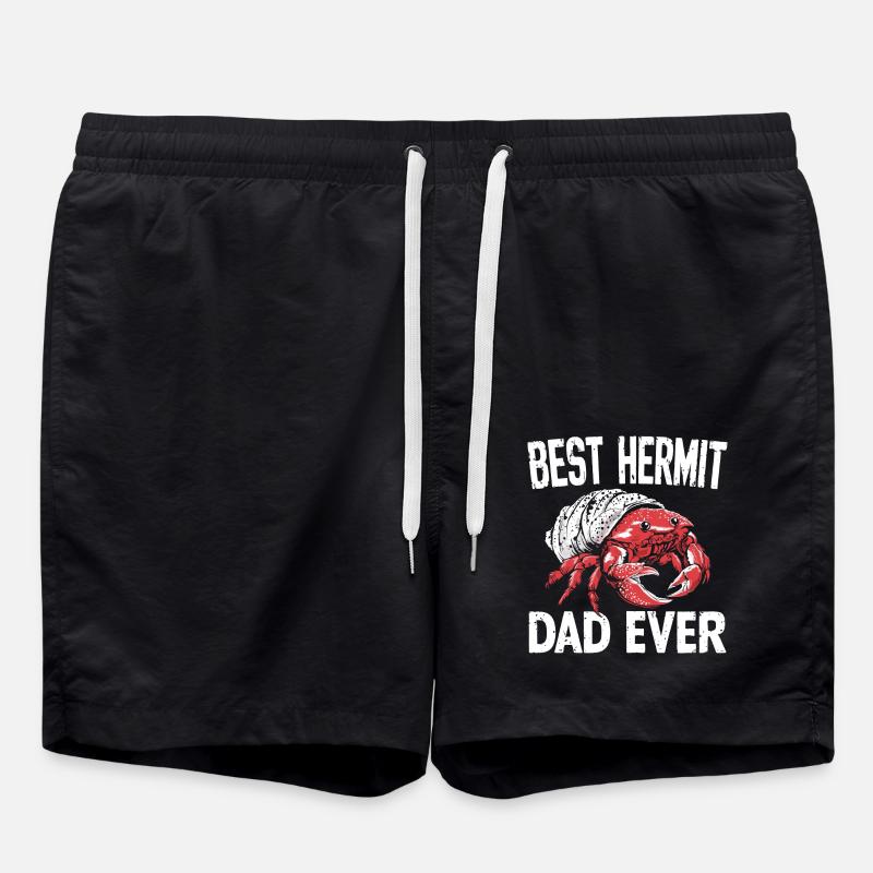 Best Hermit Crab Dad - Swim Trunks - black