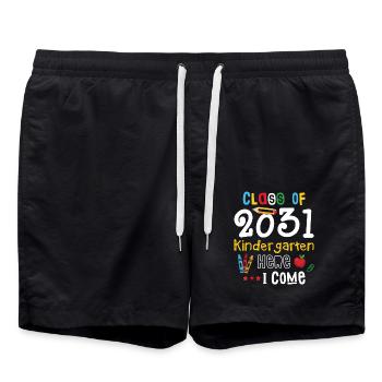 Class Of 2031 Kindergarten Here I Come - Swim Trunks - black - Front - AI Model Male 185 light (185cm)