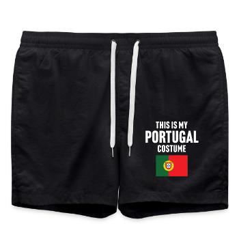 Ce costume de mon Portugal - Short de bain - noir - Devant - AI Model Male 185 light (185cm)