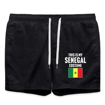 C’est mon costume du Sénégal - Short de bain - noir - Devant - AI Model Male 185 light (185cm)