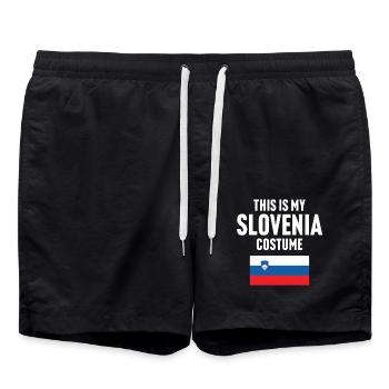 C’est mon costume de Slovénie - Short de bain - noir - Devant - AI Model Male 185 light (185cm)