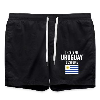 Ce costume de mon Uruguay - Short de bain - noir - Devant - AI Model Male 185 light (185cm)