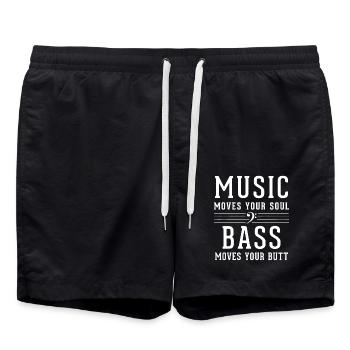 Music Moves Your Soul - Swim Trunks - black - Front - AI Model Male 185 light (185cm)