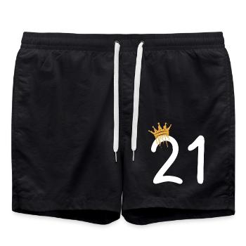 21 - Short de bain - noir - Devant - AI Model Male 185 light (185cm)