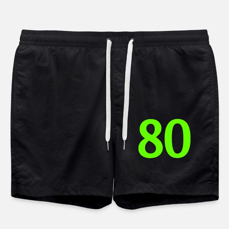 Anzahl 80 - Badeshorts - Schwarz