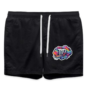 Couleur du zodiaque : Vierge - Short de bain - noir - Devant - AI Model Male 185 light (185cm)