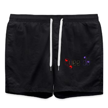 Queerdo - Swim Trunks - black - Front - AI Model Male 185 light (185cm)