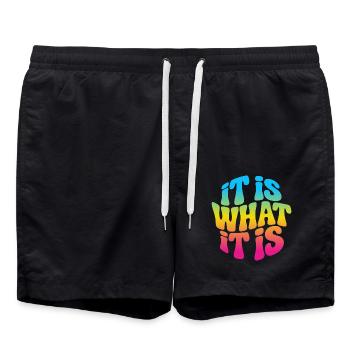 It is what it is - Swim Trunks - black - Front - AI Model Male 185 light (185cm)