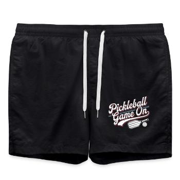 Pickleball Game On | Sport & Fun - Swim Trunks - black - Front - AI Model Male 185 light (185cm)