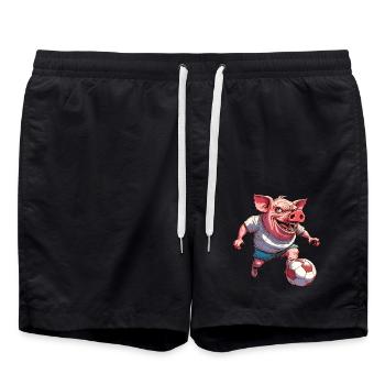 Football de cochon - Short de bain - noir - Devant - AI Model Male 185 light (185cm)