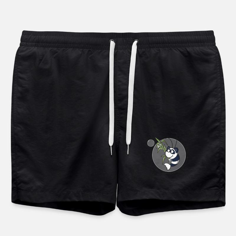Panda Garnele - Badeshorts - Schwarz