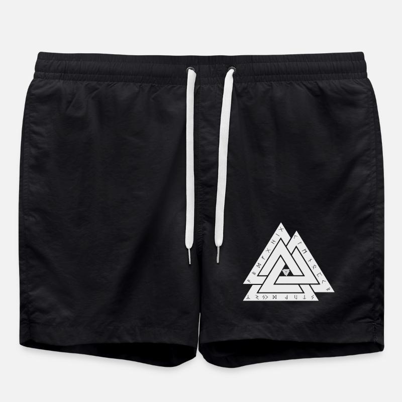 Valknut symbole viking - Short de bain - noir