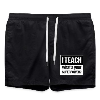 Et enseigner - Short de bain - noir - Devant - AI Model Male 185 light (185cm)