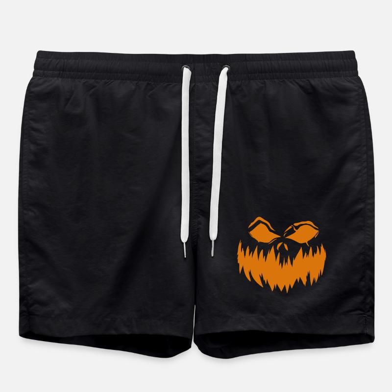 Kürbisfratze 3 - Badeshorts - Schwarz