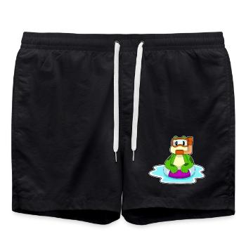 Frosch Taucher Schnorchel Tauchen - Badeshorts - Schwarz - Vorne - AI Model Male 185 light (185cm)