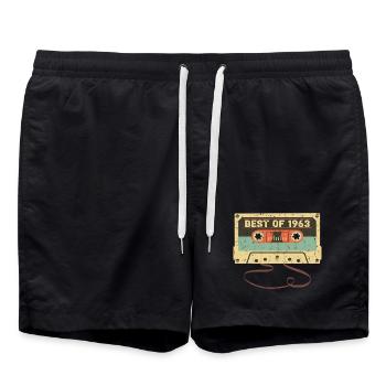 Best of 1963 60e anniversaire Génial 60 ans - Short de bain - noir - Devant - AI Model Male 185 light (185cm)