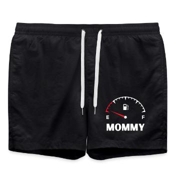Mama Papa Baby Match T-Shirt - Badeshorts - Schwarz - Vorne - AI Model Male 185 light (185cm)