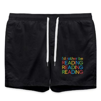 Je préfère lire - Short de bain - noir - Devant - AI Model Male 185 light (185cm)