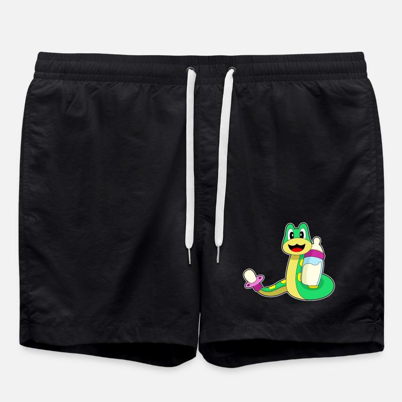 Schlange Babyflasche Schnuller - Badeshorts - Schwarz