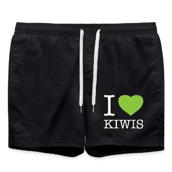 J’ADORE LE KIWI - Short de bain - noir - Devant - AI Model Male 185 light (185cm)