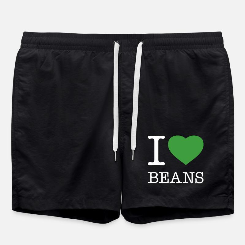 I LOVE BEANS Bohnen - Badeshorts - Schwarz