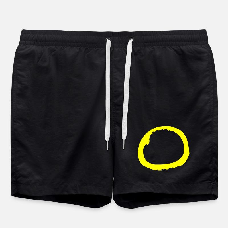 Buchstabe O - Badeshorts - Schwarz