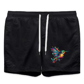 Kolibri - Badeshorts - Schwarz - Vorne - AI Model Male 185 light (185cm)