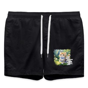 What You Have Can Have Many - Cat - Swim Trunks - black - Front - AI Model Male 185 light (185cm)