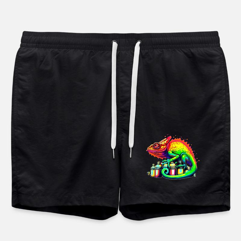 Chamäleon - Badeshorts - Schwarz