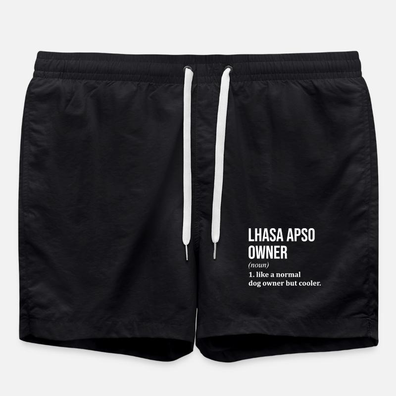 Lhasa Apso - Swim Trunks - black