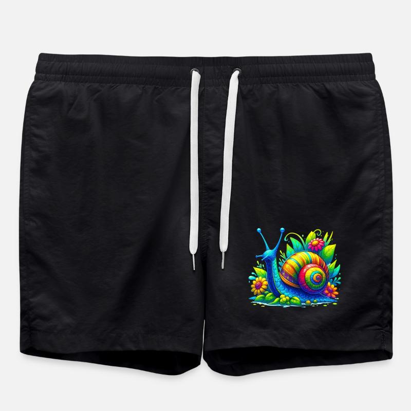 Schnecke - Badeshorts - Schwarz