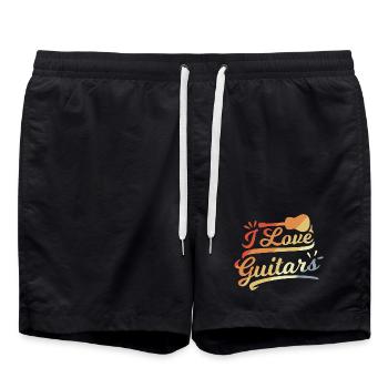 Amour de la guitare - Short de bain - noir - Devant - AI Model Male 185 light (185cm)