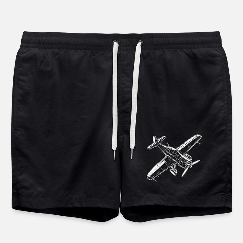 Avion à hélice - Short de bain - noir