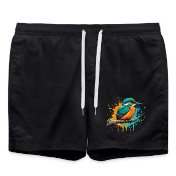 Martin-pêcheur - Short de bain - noir - Devant - AI Model Male 185 light (185cm)