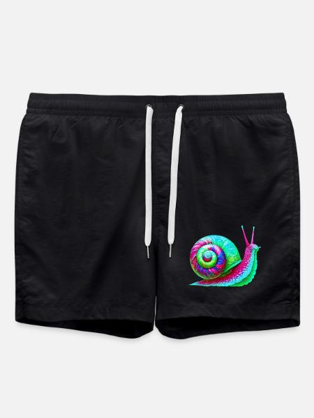 Schnecke - Badeshorts - Schwarz