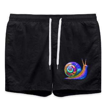 Snail - Swim Trunks - black - Front - AI Model Male 185 light (185cm)