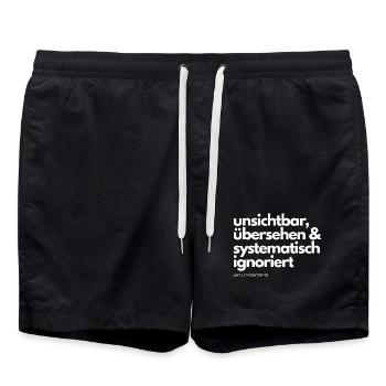ME/CFS systematisch ignoriert white - Badeshorts - Schwarz - Vorne - AI Model Male 185 light (185cm)
