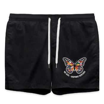 Papillon du patrimoine hispanique We Rise - Short de bain - noir - Devant - AI Model Male 185 light (185cm)