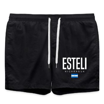 Esteli Nicaragua Nicaraguan - Swim Trunks - black - Front - AI Model Male 185 light (185cm)