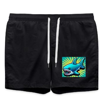 Shark - Swim Trunks - black - Front - AI Model Male 185 light (185cm)