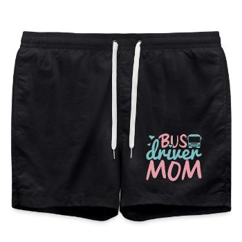 Chauffeur de bus Maman - Short de bain - noir - Devant - AI Model Male 185 light (185cm)