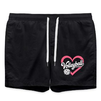 Volleyball Coeur Joueurs de volleyball - Short de bain - noir - Devant - AI Model Male 185 light (185cm)