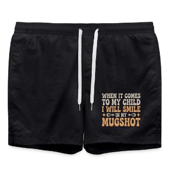 Quand il s’agit de mon enfant, je sourirai dans mon - Short de bain - noir - Devant - AI Model Male 185 light (185cm)