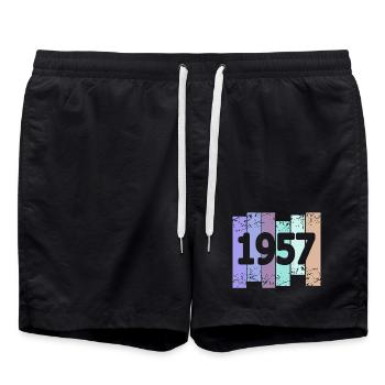 1957 - Swim Trunks - black - Front - AI Model Male 185 light (185cm)
