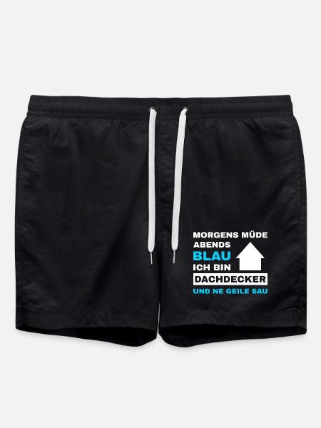 Roofer Roof Roofing Master Roofer - Swim Trunks - black