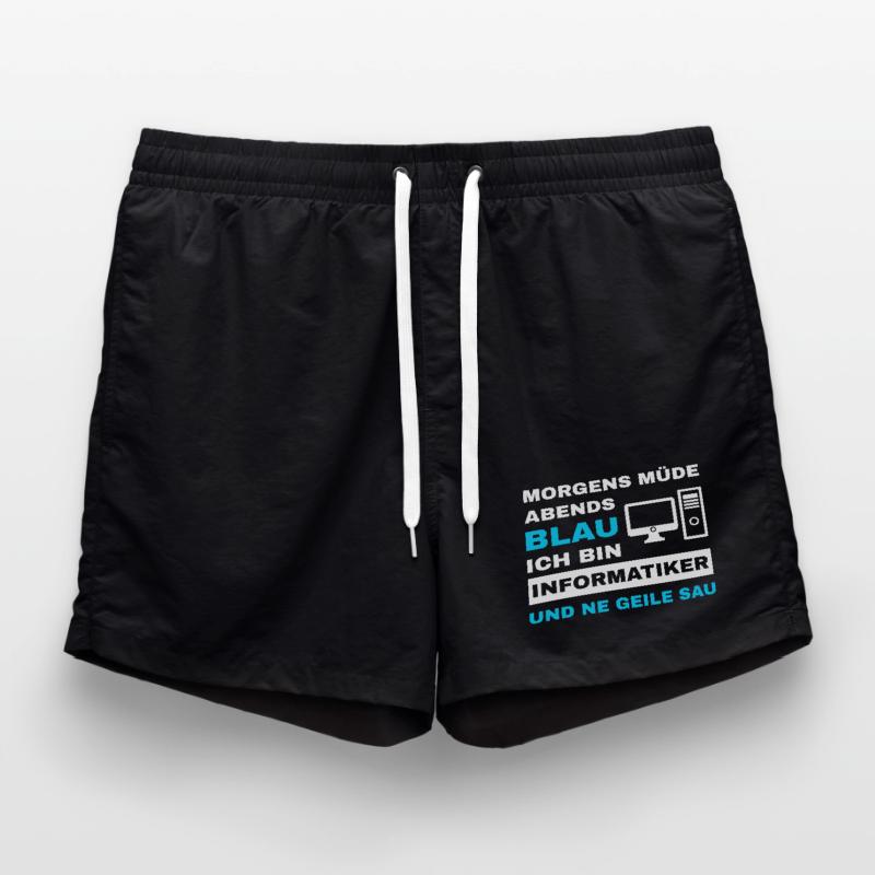 informatiker Programmierer Admin Sprüche Lustig Badeshorts