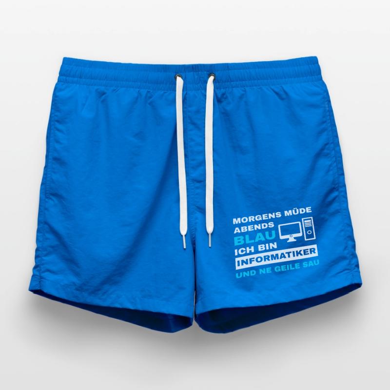 informatiker Programmierer Admin Sprüche Lustig Badeshorts