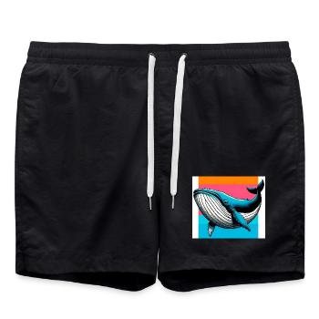 Wal - Badeshorts - Schwarz - Vorne - AI Model Male 185 light (185cm)