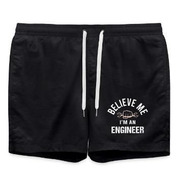 Mechanical Engineering Maschinenbauer Ingenieur - Badeshorts - Schwarz - Vorne - AI Model Male 185 light (185cm)