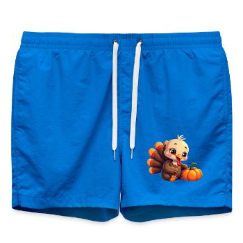 Bébé dinde de Thanksgiving - Short de bain - cobalt blue - Devant